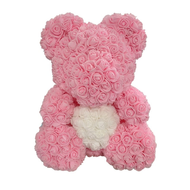 Rose Bear Heart Artificial Flower - Great gift!