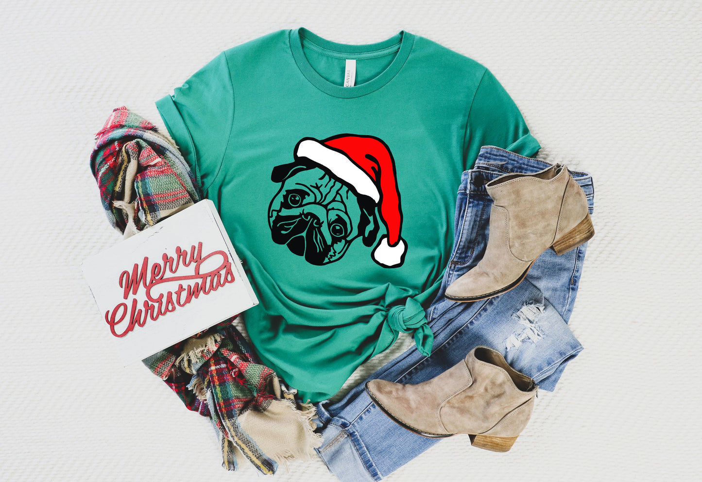 Santa Pug Christmas T-Shirt