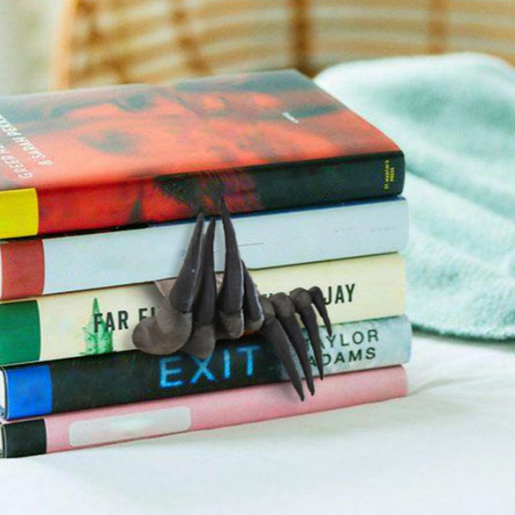 Spooky Devil Hands Halloween Bookmark and Scary Bookends