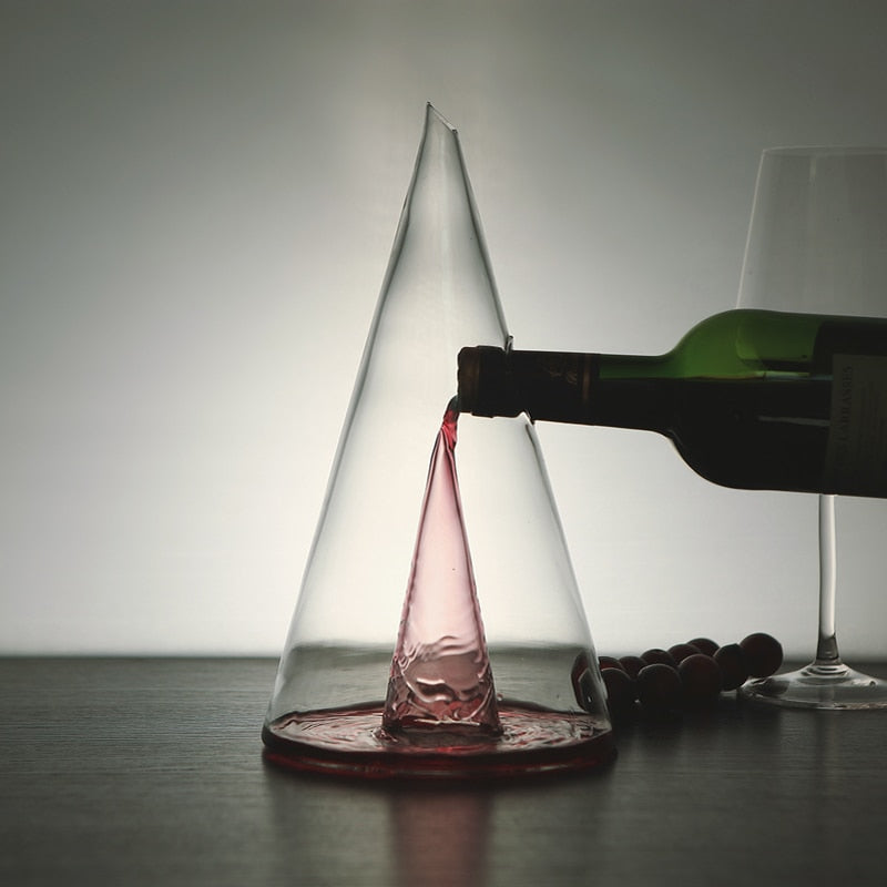 Glass Pyramid Wine Decanter