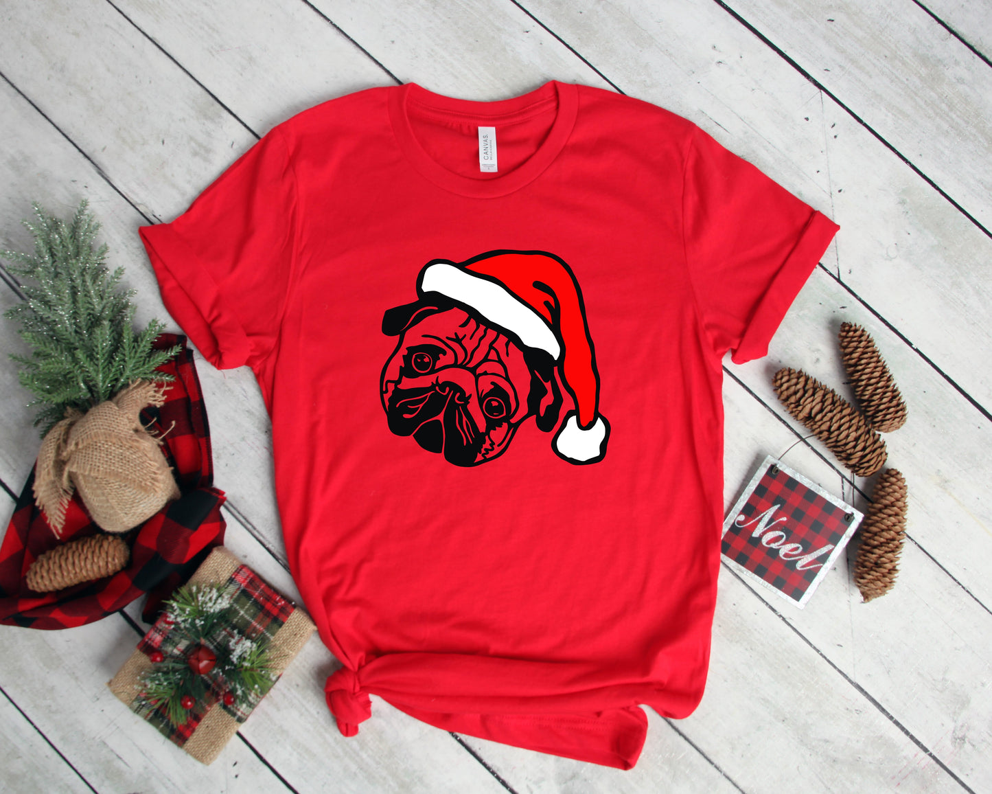 Santa Pug Christmas T-Shirt