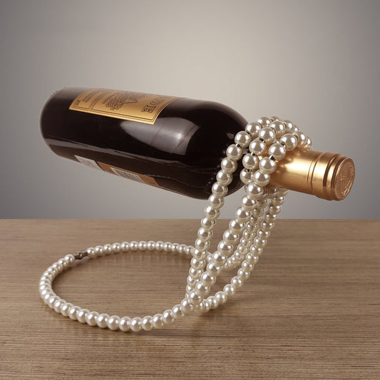 Pearl Necklace Wine Holder - Elegant Wine Display