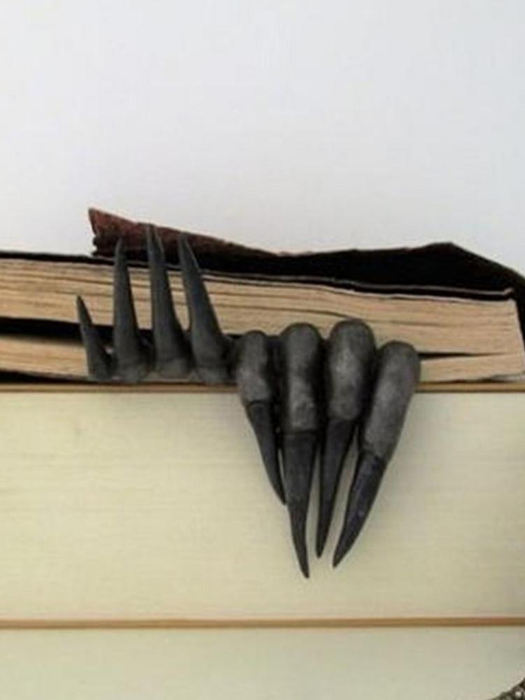 Spooky Devil Hands Halloween Bookmark and Scary Bookends