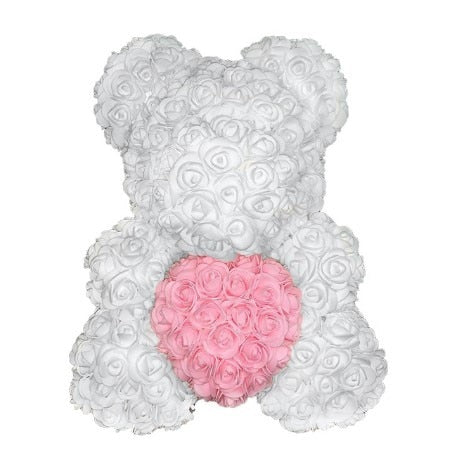 Rose Bear Heart Artificial Flower - Great gift!