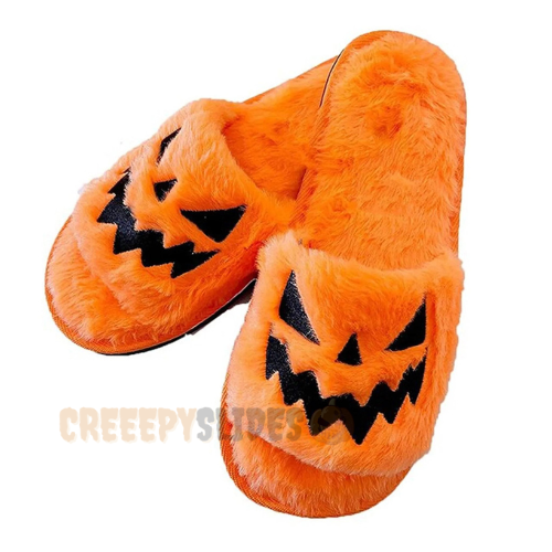 Halloween Jack-O-Lantern Home Slippers by CreepySlides