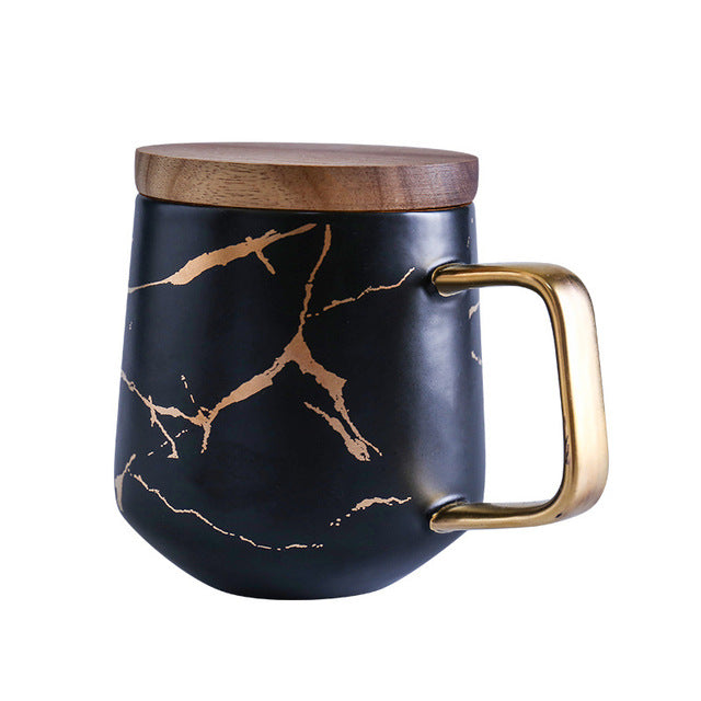 Marble Gold Inlay Coffee Cups