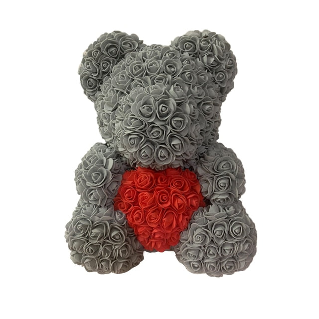 Rose Bear Heart Artificial Flower - Great gift!