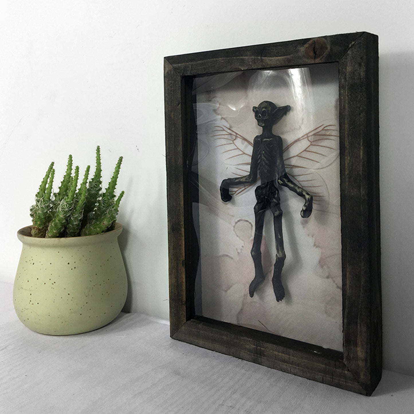 Skeletal Fairy Skeleton Spooky Halloween Picture Frame Shadow Box