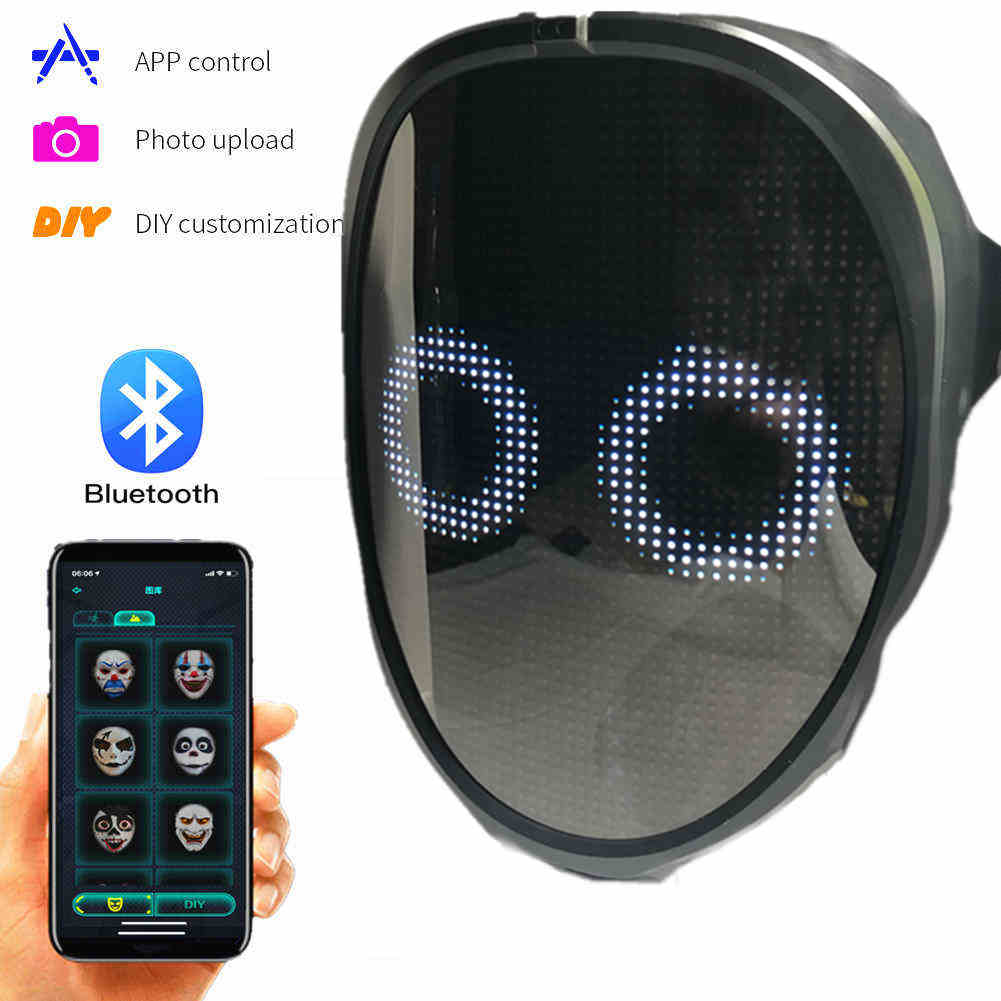 Bluetooth Light Up LED Mask With App