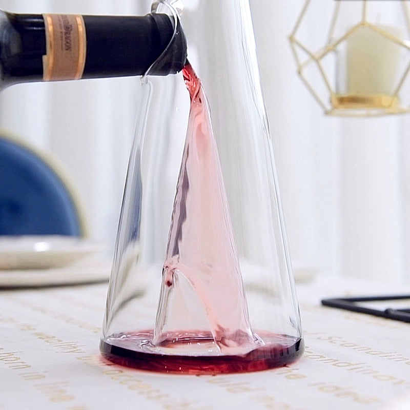 Glass Pyramid Wine Decanter