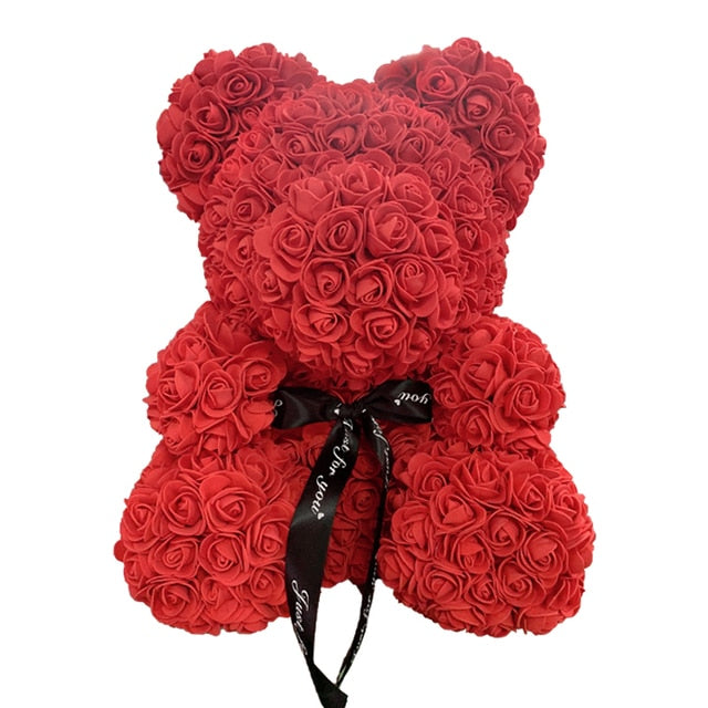 Rose Bear Heart Artificial Flower - Great gift!