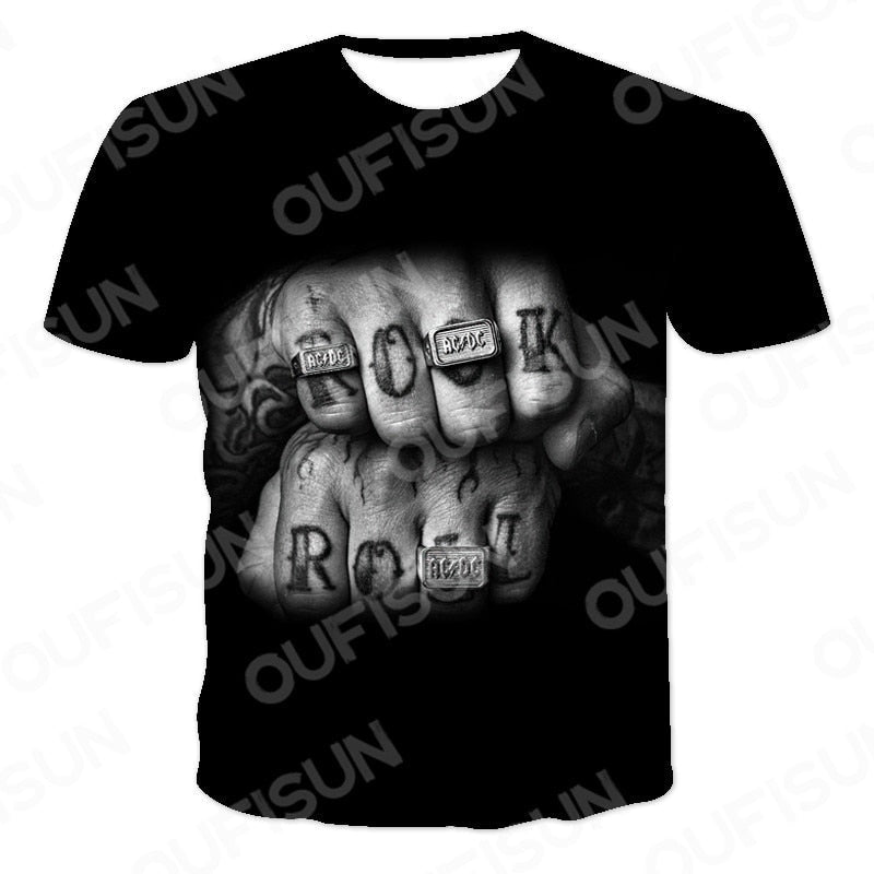 Rock T-Shirt by Oufison - 11 Designs In All - A Perfect Gift For Rock Fans!