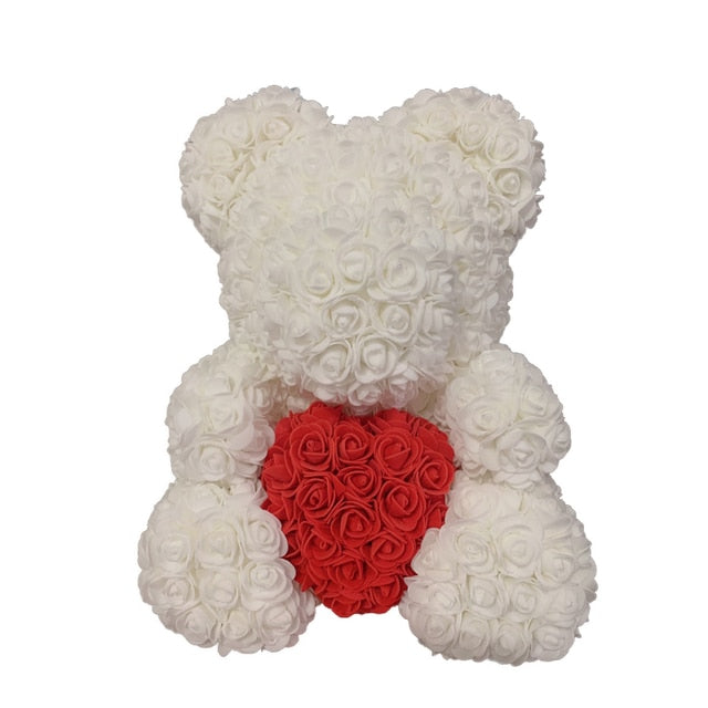 Rose Bear Heart Artificial Flower - Great gift!