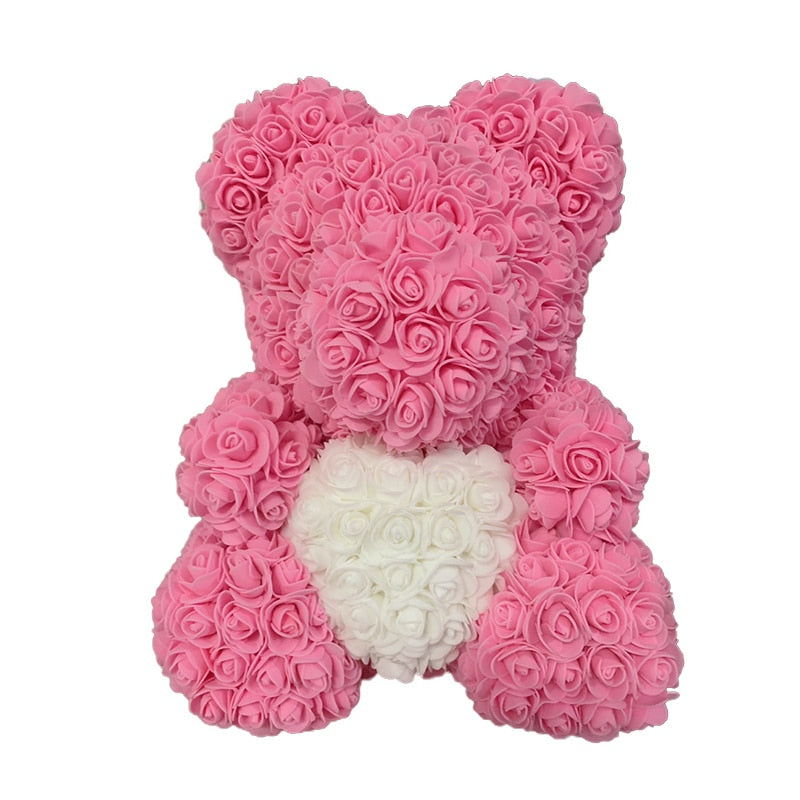 Rose Bear Heart Artificial Flower - Great gift!