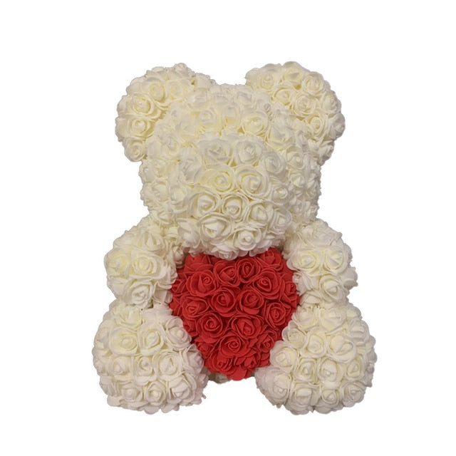 Rose Bear Heart Artificial Flower - Great gift!