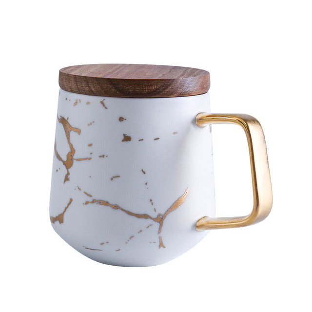 Marble Gold Inlay Coffee Cups