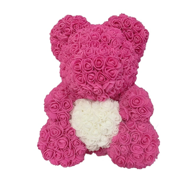 Rose Bear Heart Artificial Flower - Great gift!