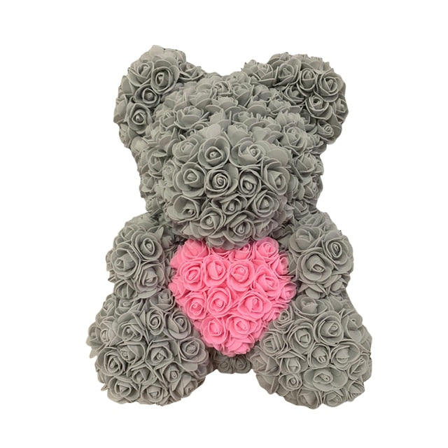 Rose Bear Heart Artificial Flower - Great gift!