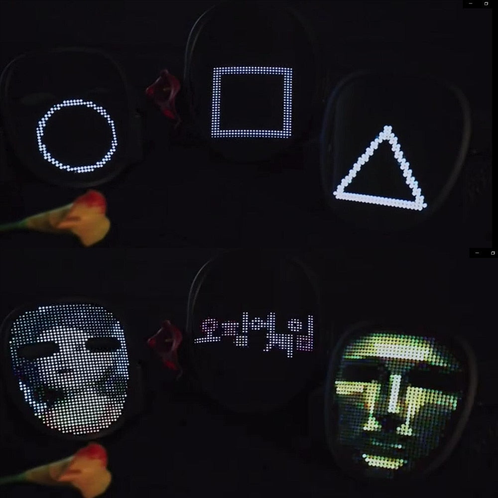 Bluetooth Light Up LED Mask With App