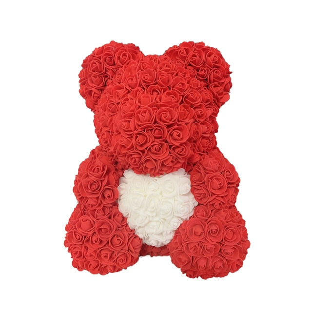 Rose Bear Heart Artificial Flower - Great gift!